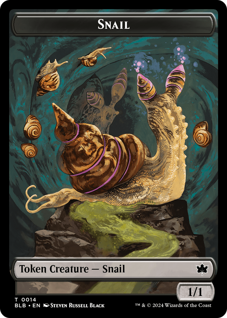 Snail // Thundertrap Trainer Double-Sided Token [Bloomburrow Tokens] - Destination Retro