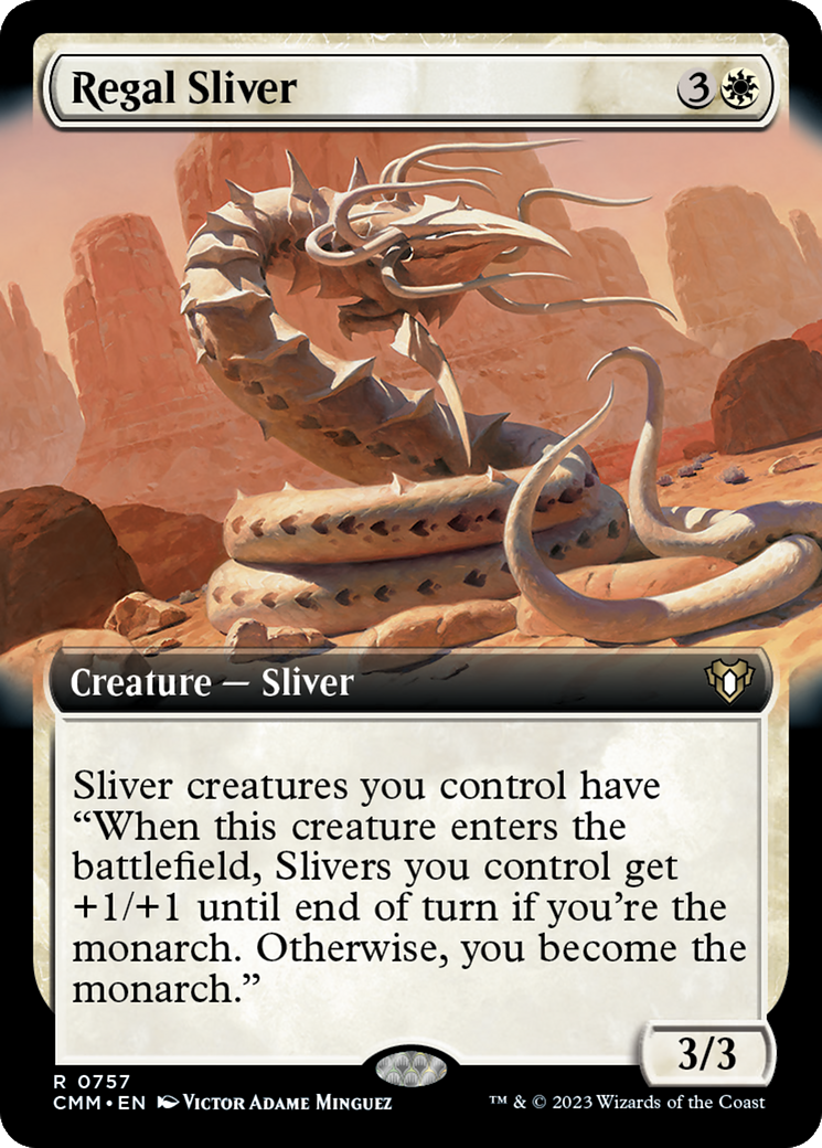 Regal Sliver (Extended Art) [Commander Masters] - Destination Retro