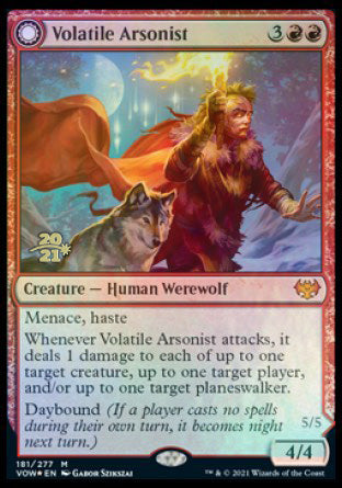 Volatile Arsonist // Dire-Strain Anarchist [Innistrad: Crimson Vow Prerelease Promos] - Destination Retro