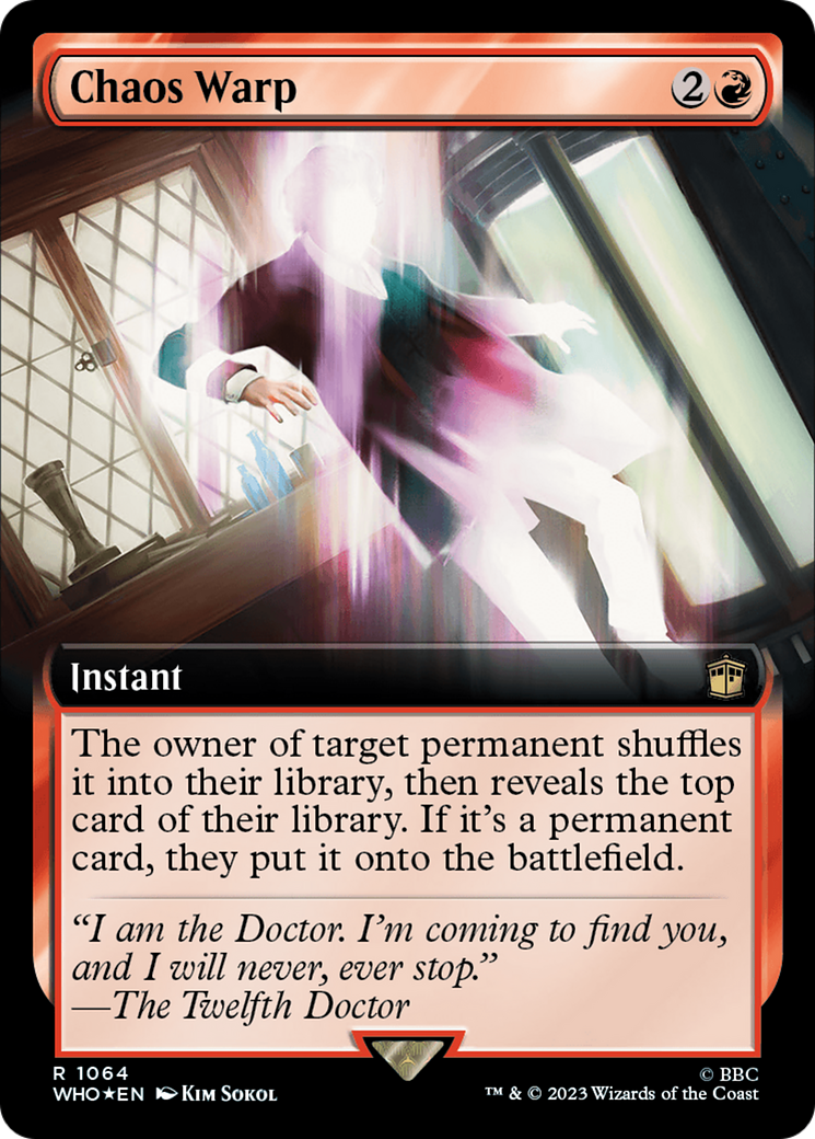 Chaos Warp (Extended Art) (Surge Foil) [Doctor Who] - Destination Retro