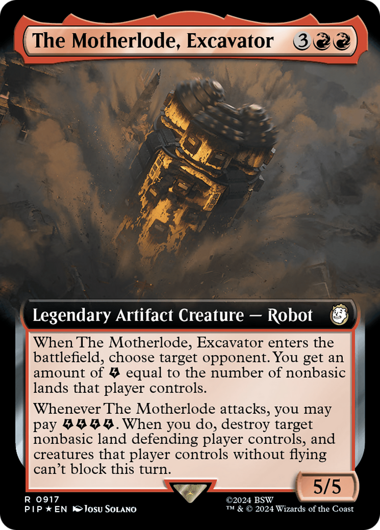The Motherlode, Excavator (Extended Art) (Surge Foil) [Fallout] - Destination Retro