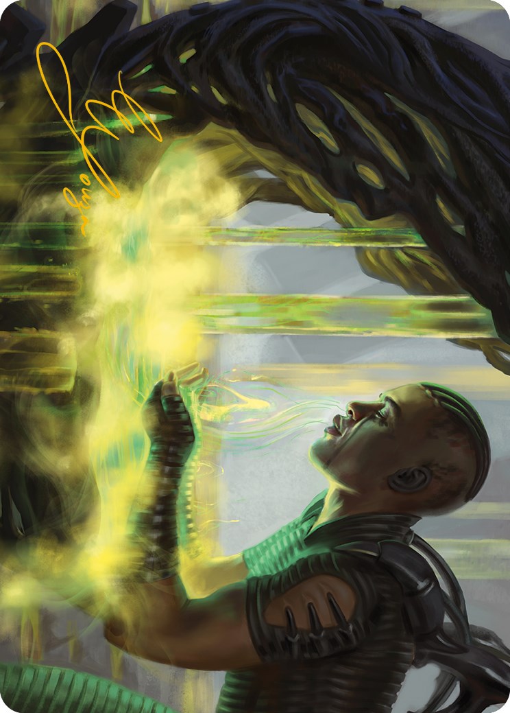 Necrogen Communion Art Card (Gold-Stamped Signature) [Phyrexia: All Will Be One Art Series] - Destination Retro