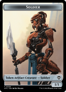 Drake // Soldier (0026) Double-Sided Token [Outlaws of Thunder Junction Commander Tokens] - Destination Retro