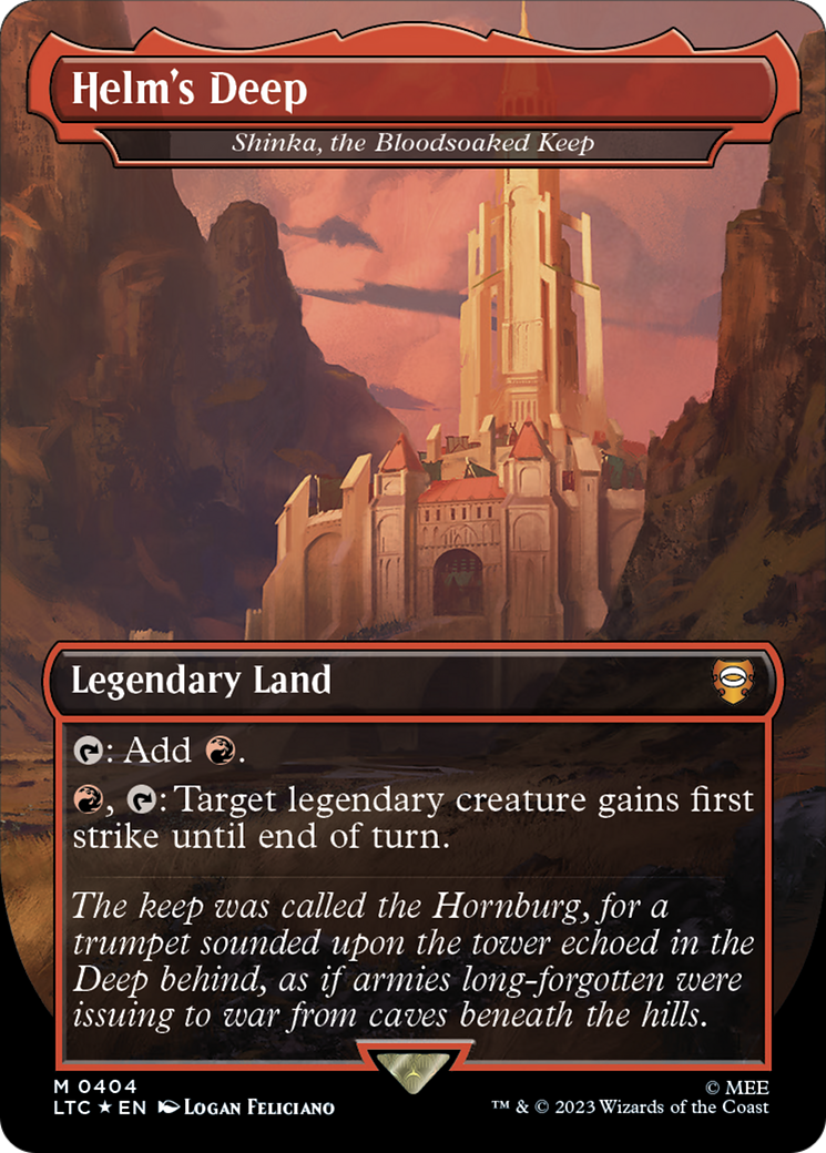 Helm's Deep - Shinka, the Bloodsoaked Keep (Surge Foil Realms and Relics) [The Lord of the Rings: Tales of Middle-Earth Commander] - Destination Retro