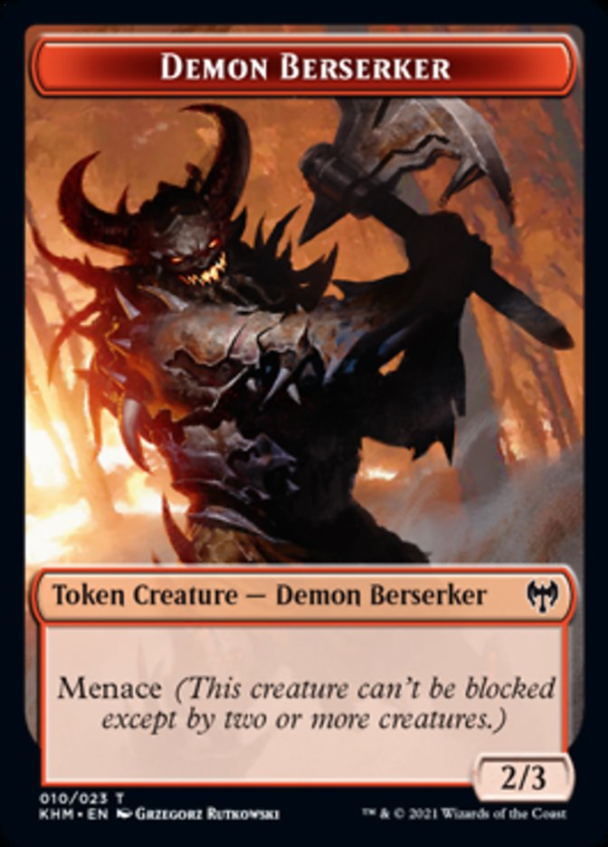 Demon Berserker Token [Kaldheim Tokens] - Destination Retro