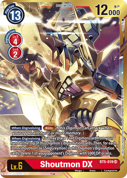 Shoutmon DX [BT5-019] (Alternate Art) [Battle of Omni] - Destination Retro