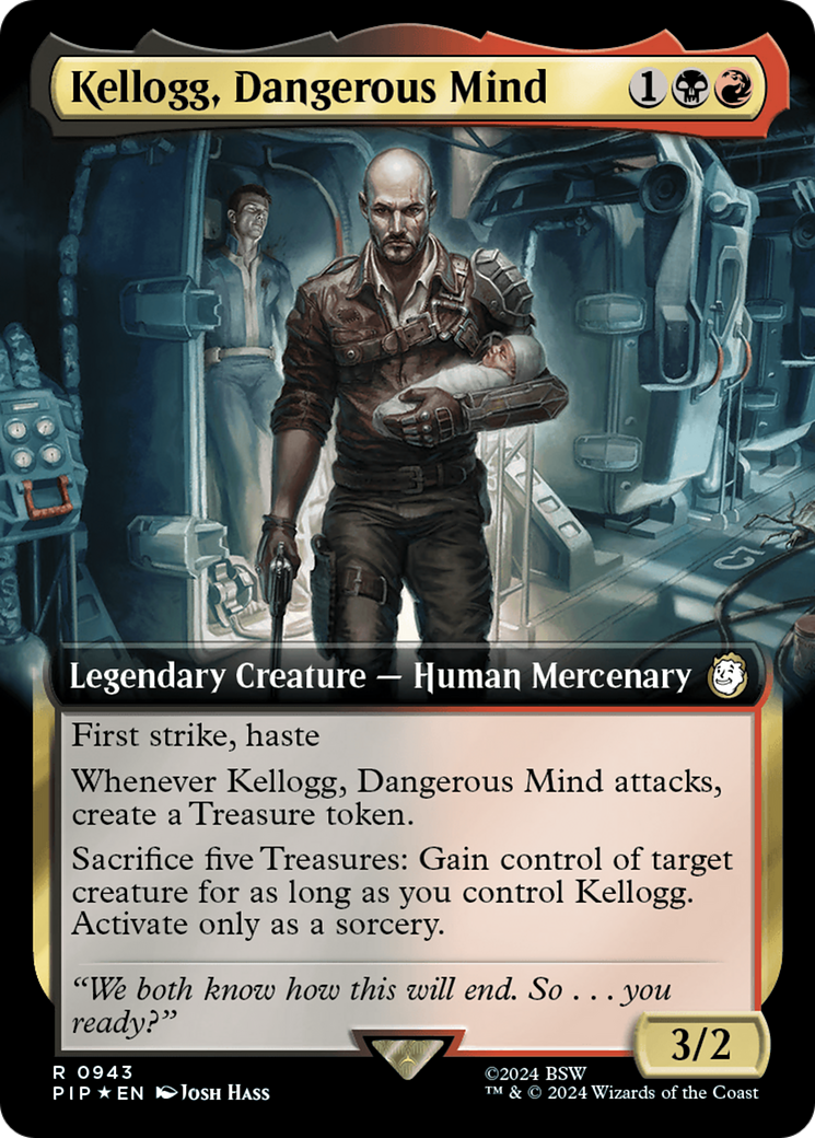 Kellogg, Dangerous Mind (Extended Art) (Surge Foil) [Fallout] - Destination Retro