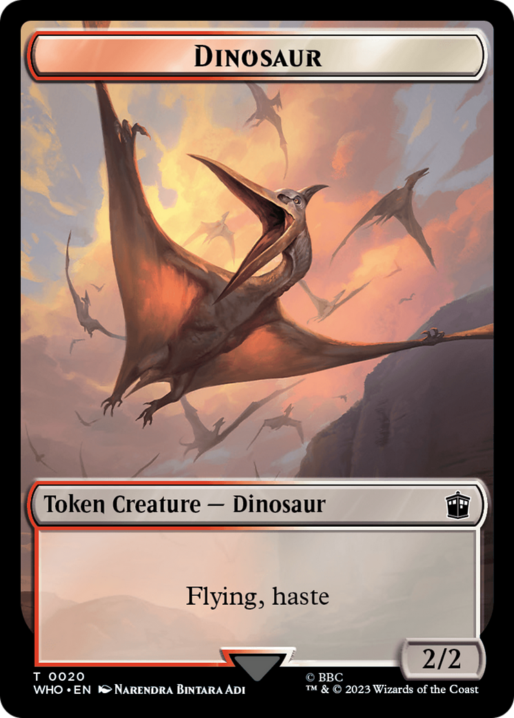 Copy // Dinosaur Double-Sided Token [Doctor Who Tokens] - Destination Retro