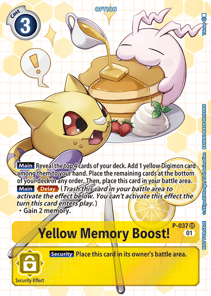 Yellow Memory Boost! [P-037] (Box Promotion Pack - Next Adventure) [Promotional Cards] - Destination Retro