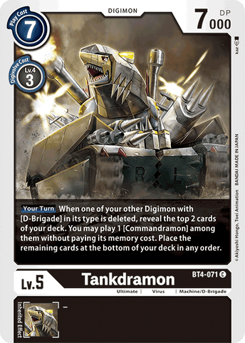 Tankdramon [BT4-071] [Great Legend] - Destination Retro