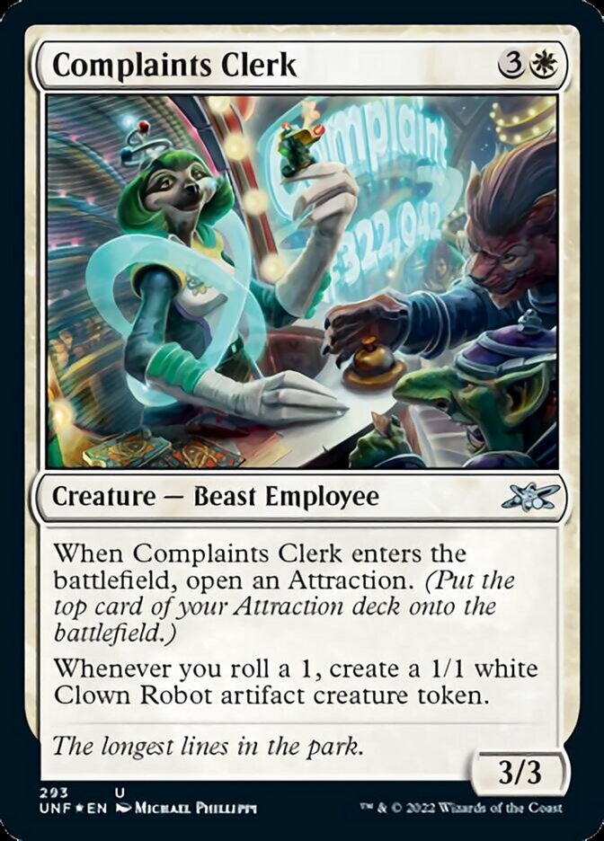 Complaints Clerk (Galaxy Foil) [Unfinity] - Destination Retro