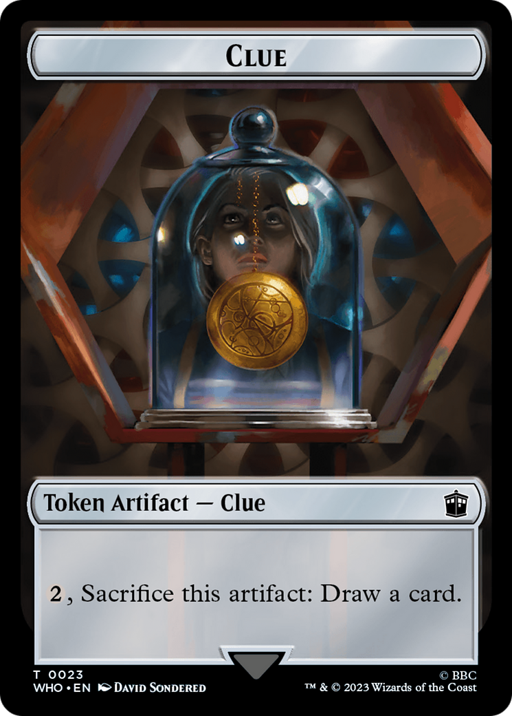 Human (0005) // Clue (0023) Double-Sided Token [Doctor Who Tokens] - Destination Retro
