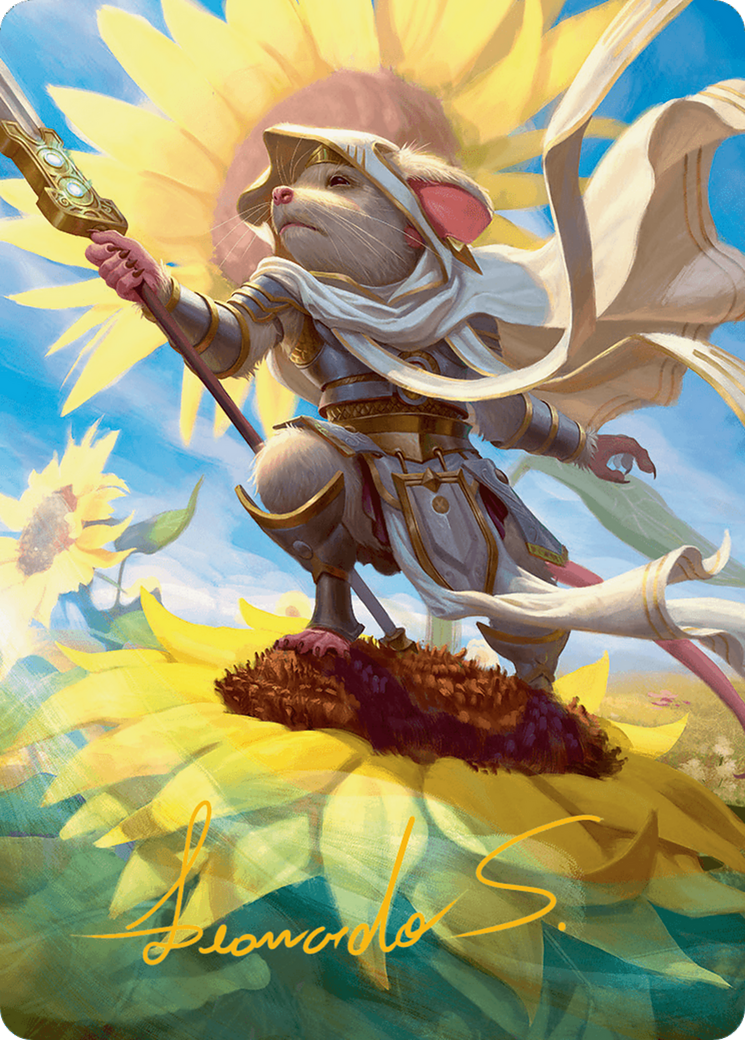 Elspeth, Sun's Champion Art Card (Gold-Stamped Signature) [Bloomburrow Art Series] - Destination Retro