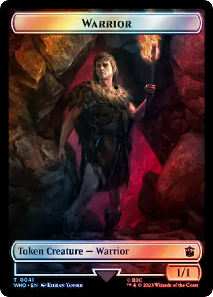 Warrior // Food (0058) Double-Sided Token (Surge Foil) [Doctor Who Tokens] - Destination Retro