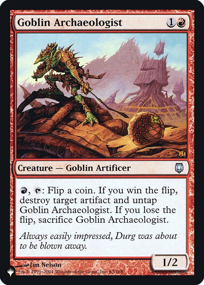 Goblin Archaeologist [Secret Lair: Heads I Win, Tails You Lose] - Destination Retro