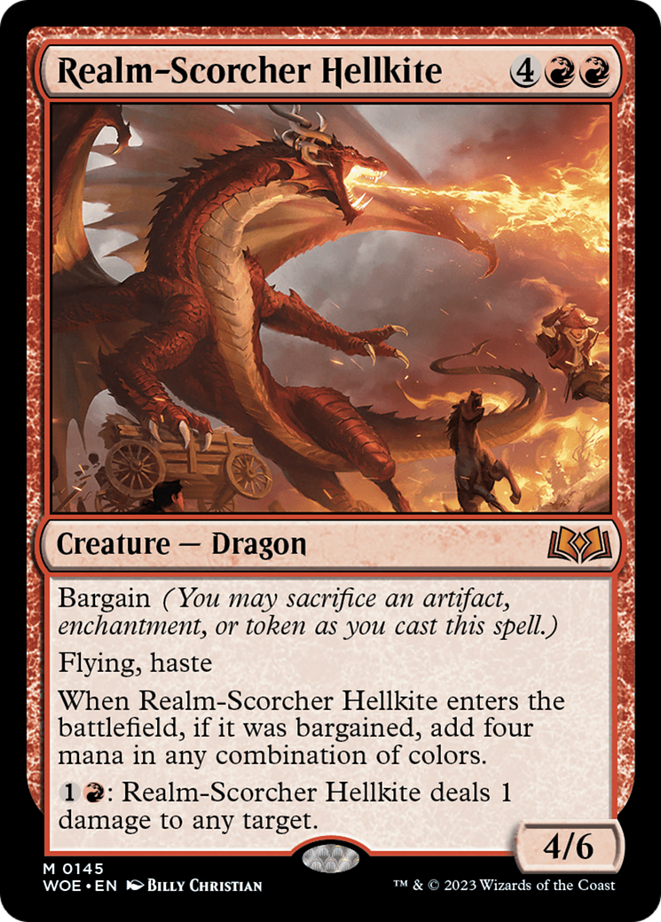 Realm-Scorcher Hellkite [Wilds of Eldraine] - Destination Retro