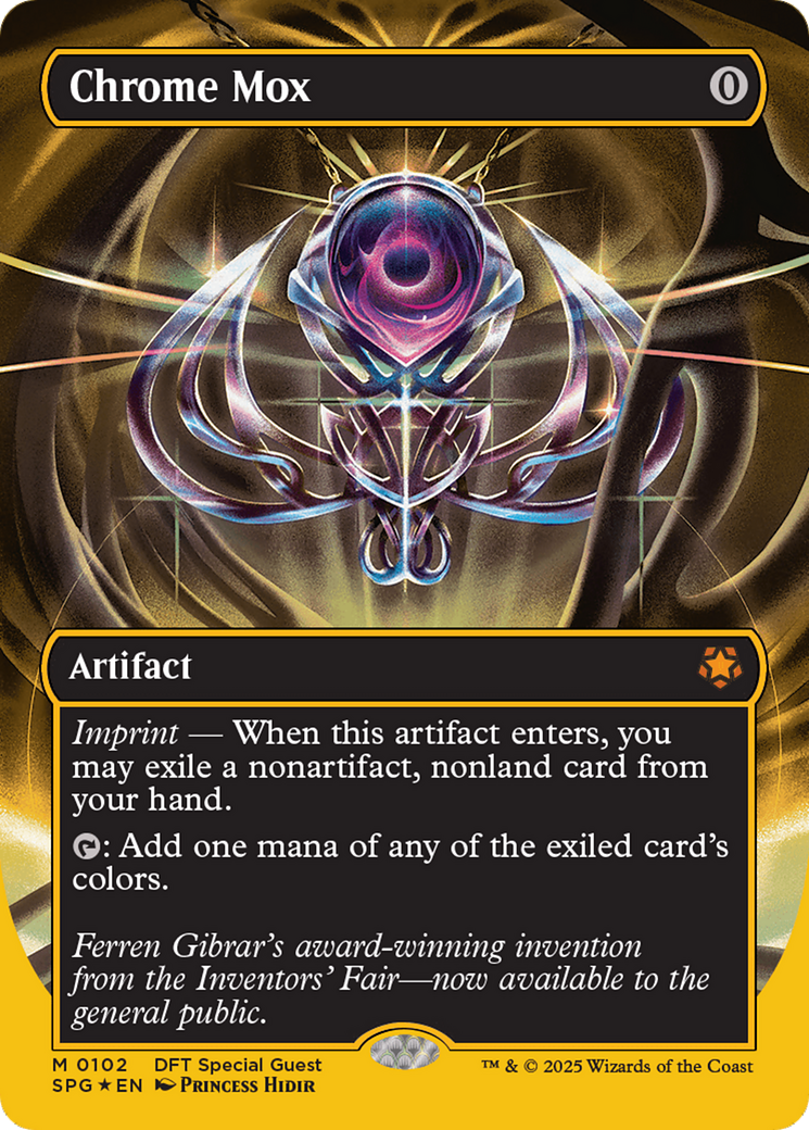 Chrome Mox (Borderless) (First-Place Foil) [Aetherdrift Special Guests] - Destination Retro