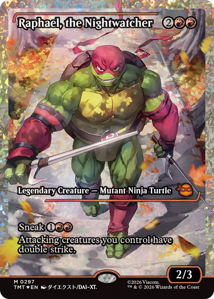 Raphael, the Nightwatcher (Showcase) (Fracture Foil) [Teenage Mutant Ninja Turtles] - Destination Retro