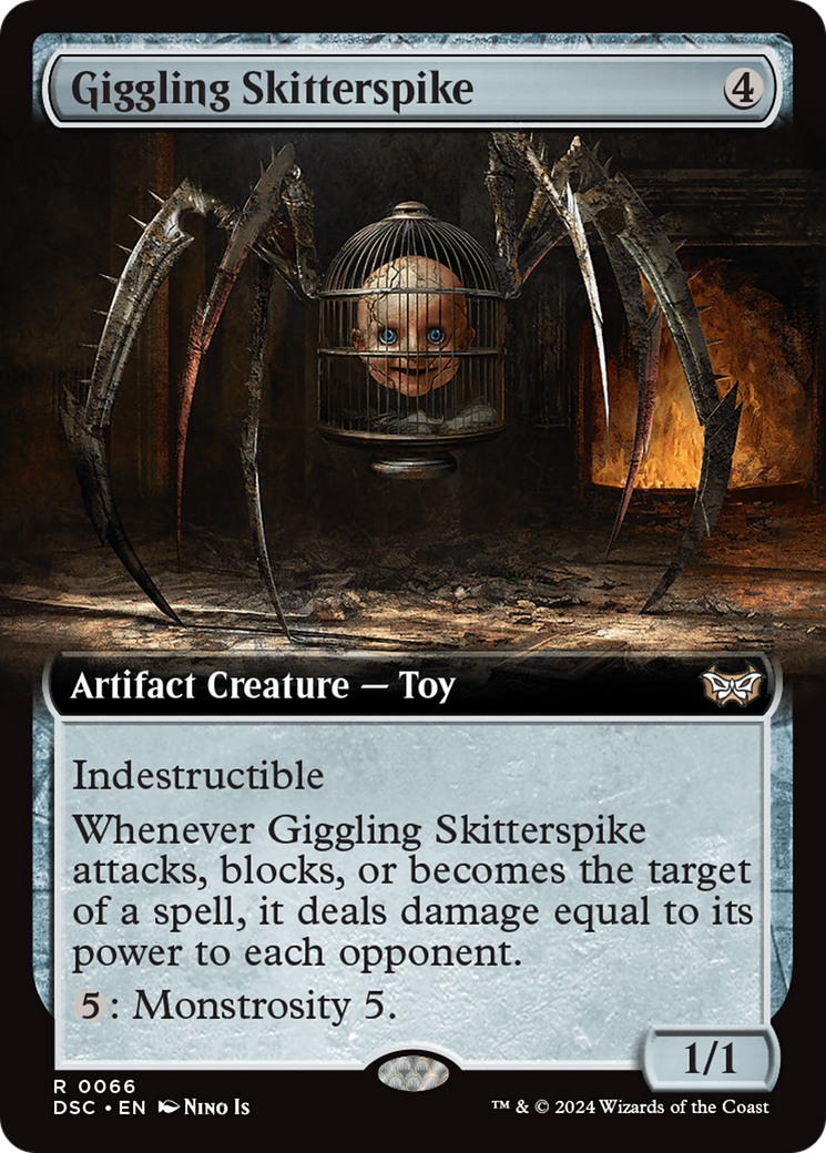 Giggling Skitterspike (Extended Art) [Duskmourn: House of Horror Commander] - Destination Retro