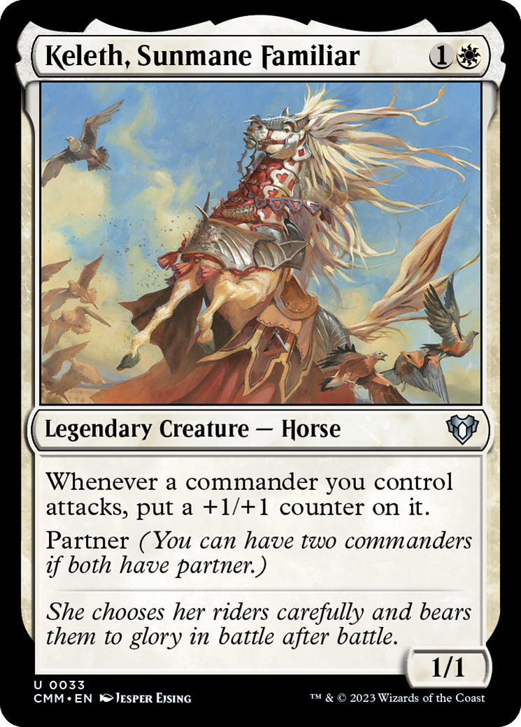 Keleth, Sunmane Familiar [Commander Masters] - Destination Retro
