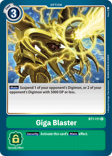 Giga Blaster [BT1-111] [Release Special Booster Ver.1.0] - Destination Retro