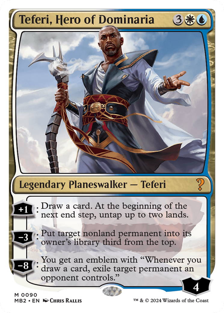 Teferi, Hero of Dominaria (White Border) [Mystery Booster 2] - Destination Retro