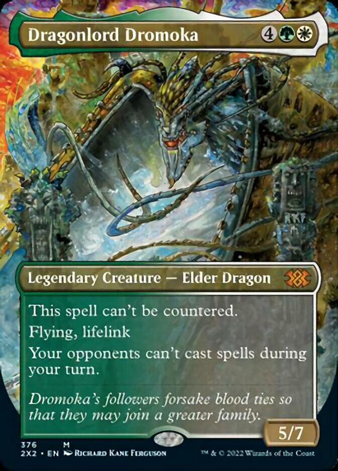 Dragonlord Dromoka (Borderless Alternate Art) [Double Masters 2022] - Destination Retro