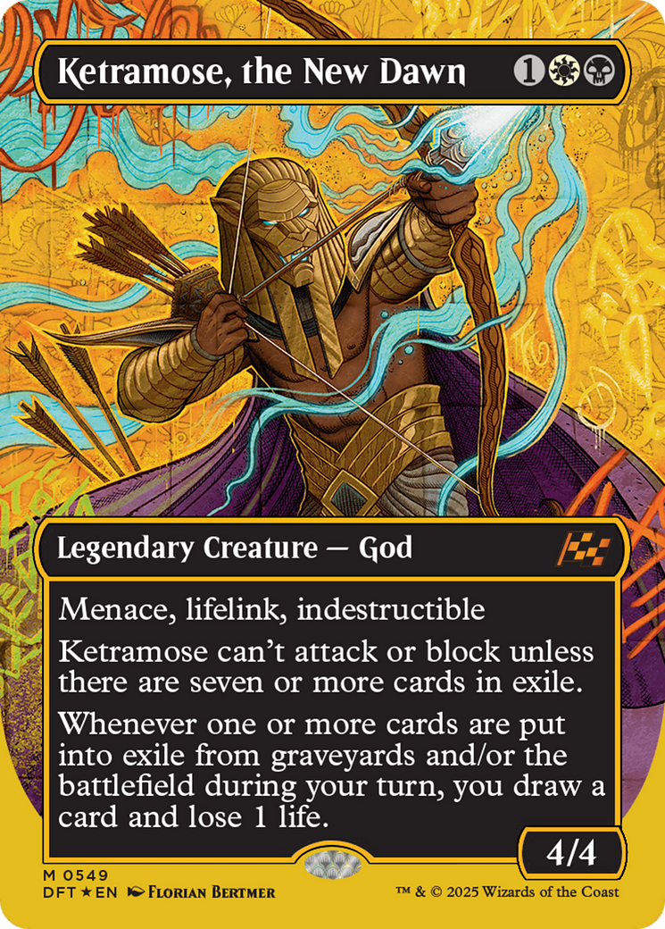 Ketramose, the New Dawn (Borderless) (First-Place Foil) [Aetherdrift] - Destination Retro