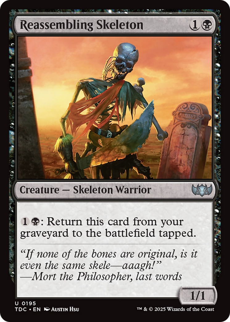 Reassembling Skeleton [Tarkir: Dragonstorm Commander] - Destination Retro