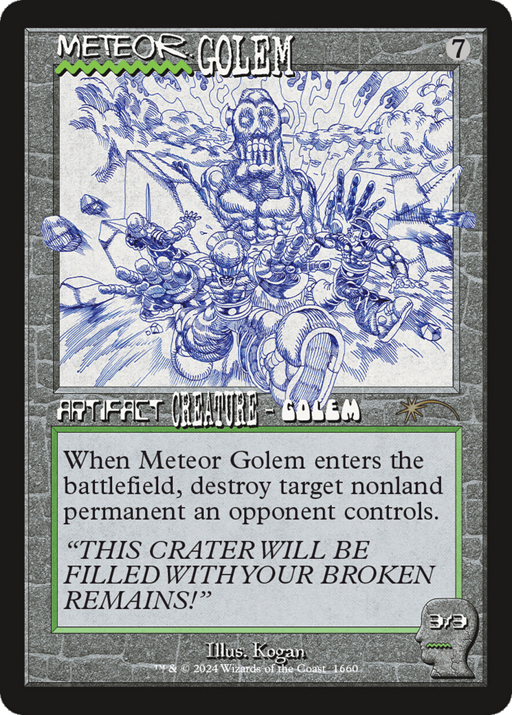 Meteor Golem (1660) (Rainbow Foil) [Secret Lair Drop Series] - Destination Retro