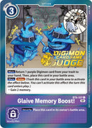 Glaive Memory Boost! [BT6-107] (Judge Pack 3) [Double Diamond Promos] - Destination Retro