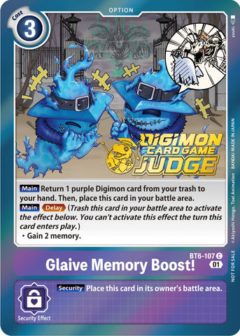 Glaive Memory Boost! [BT6-107] (Judge Pack 3) [Double Diamond Promos] - Destination Retro