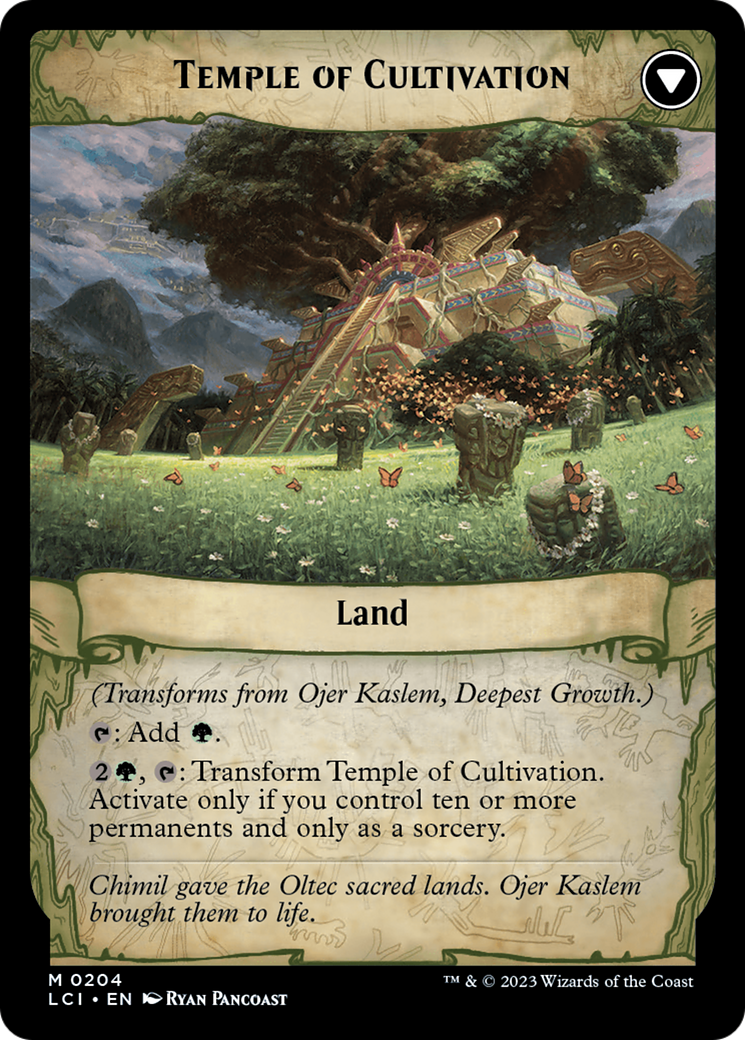 Ojer Kaslem, Deepest Growth // Temple of Cultivation [The Lost Caverns of Ixalan Prerelease Cards] - Destination Retro