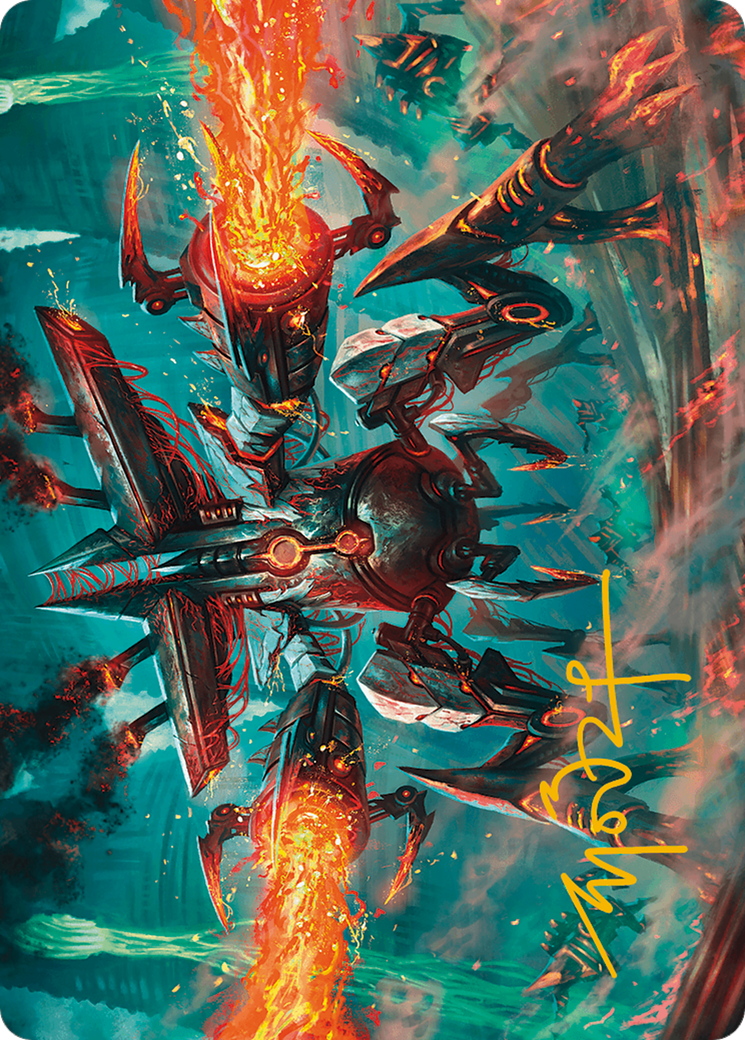 Exterminator Magmarch Art Card (Gold-Stamped Signature) [Modern Horizons 3 Art Series] - Destination Retro