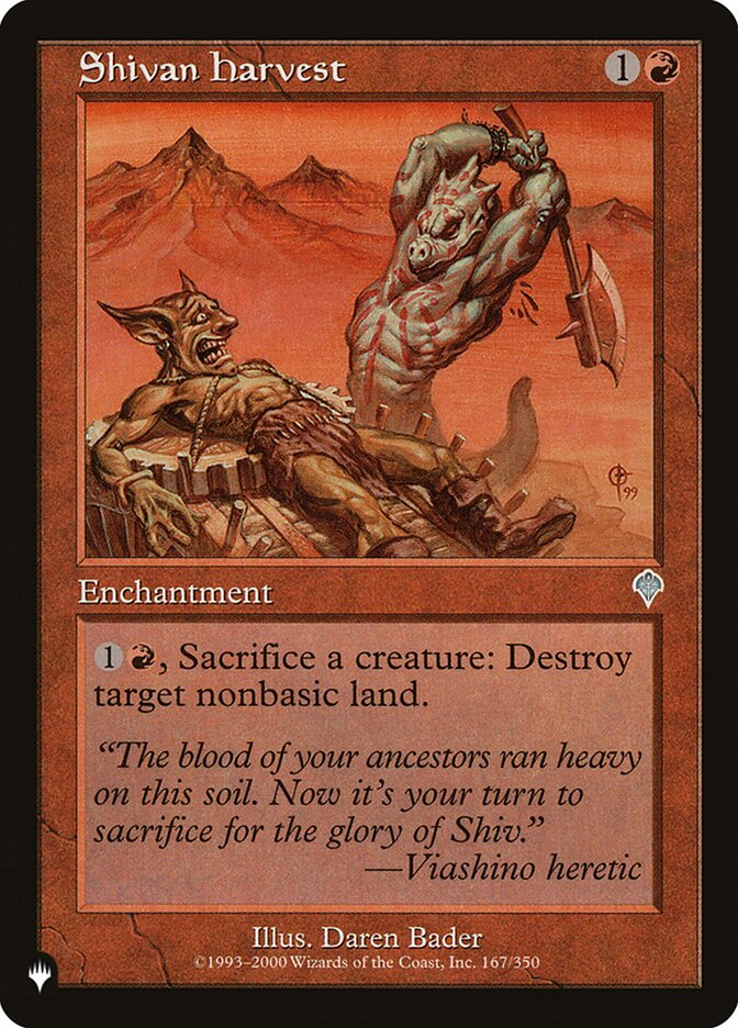 Shivan Harvest [The List] - Destination Retro