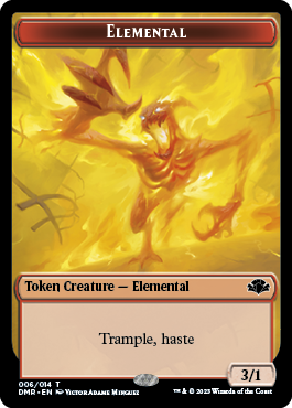 Goblin // Elemental Double-Sided Token [Dominaria Remastered Tokens] - Destination Retro
