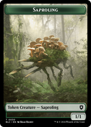 Saproling // Treasure Double-Sided Token [Bloomburrow Commander Tokens] - Destination Retro
