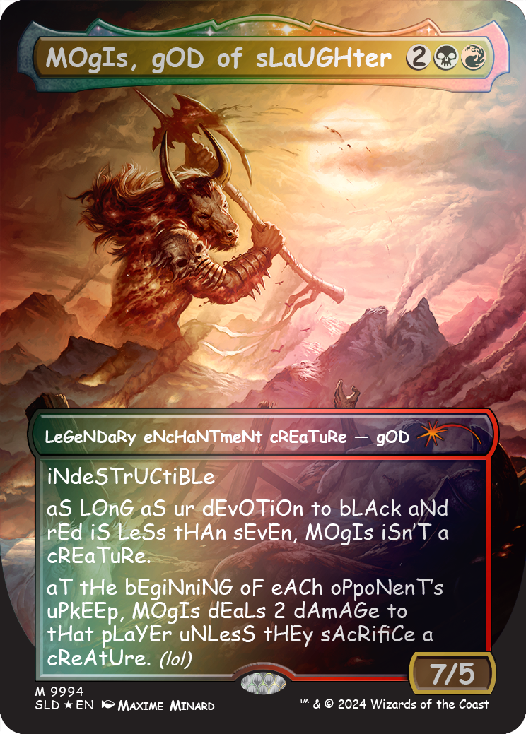 MOgIs, gOD of sLaUGHter (9994) (Rainbow Foil) [Secret Lair Drop Series] - Destination Retro