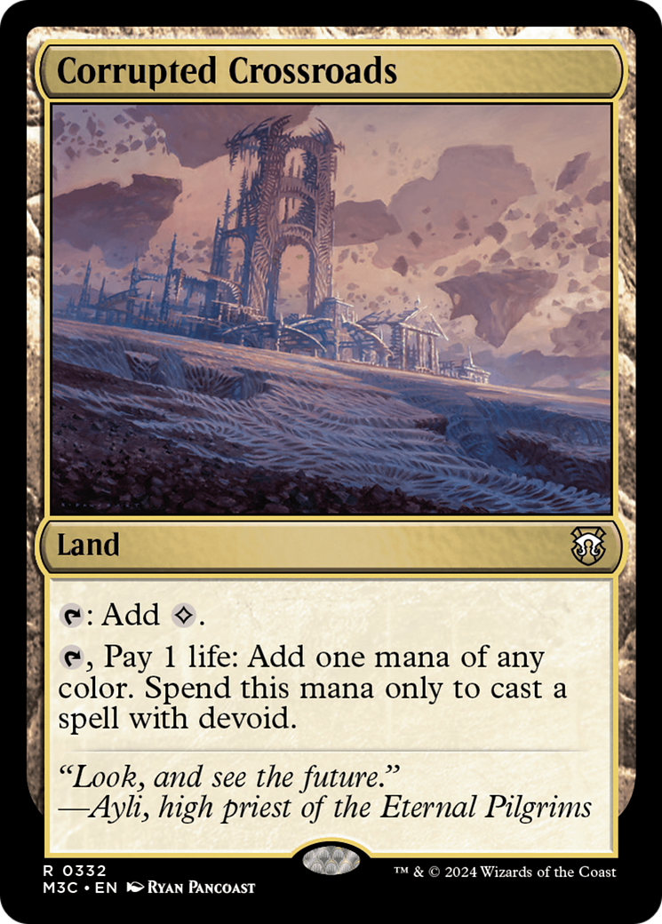 Corrupted Crossroads (Ripple Foil) [Modern Horizons 3 Commander] - Destination Retro