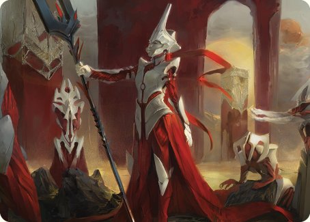 Porcelain Zealot Art Card [Phyrexia: All Will Be One Art Series] - Destination Retro