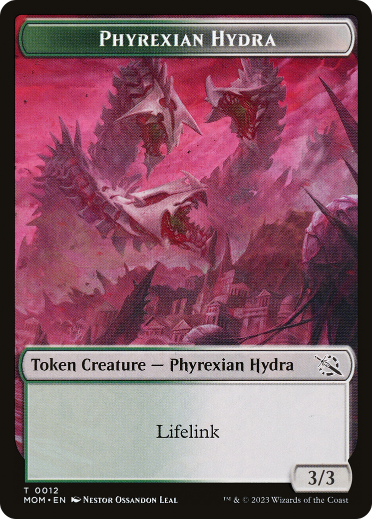 Treasure (20) // Phyrexian Hydra (12) Double-Sided Token [March of the Machine Tokens] - Destination Retro