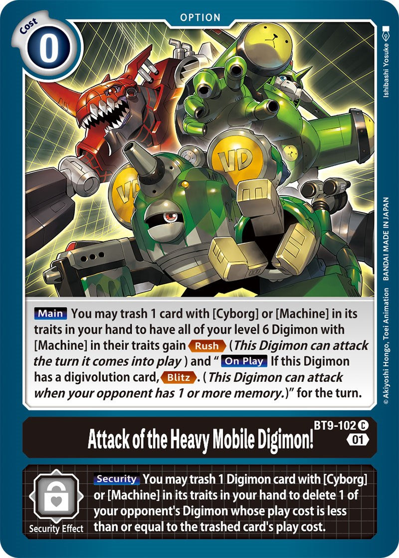 Attack of the Heavy Mobile Digimon! [BT9-102] [X Record] - Destination Retro