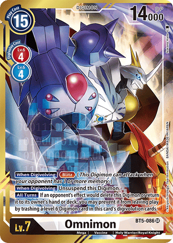 Omnimon [BT5-086] (Alternate Art - Nakano Haito) [Battle of Omni] - Destination Retro