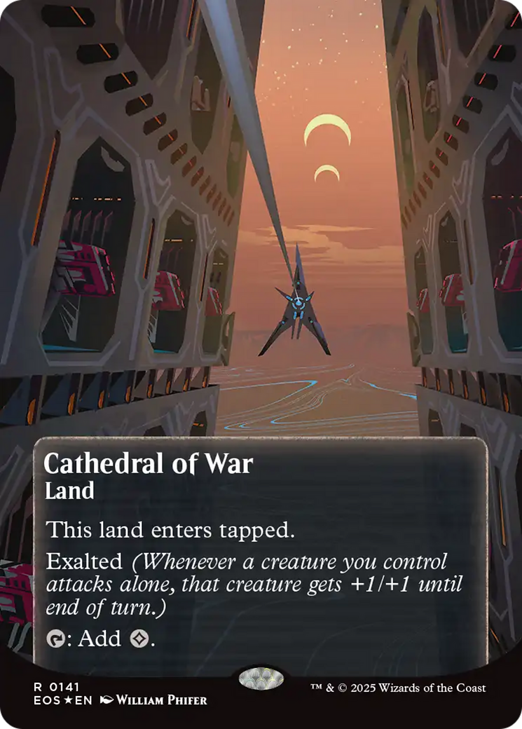 Cathedral of War (0141) (Borderless) (Galaxy Foil) [Edge of Eternities: Stellar Sights] - Destination Retro