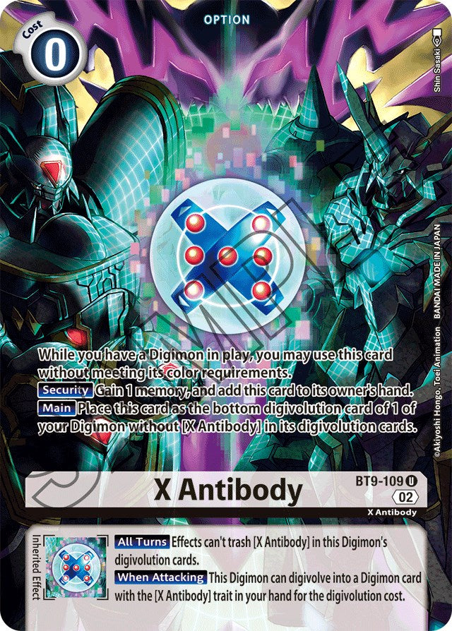 X Antibody [BT9-109] (Alternate Art) [Starter Deck: Beelzemon Advanced Deck Set] - Destination Retro