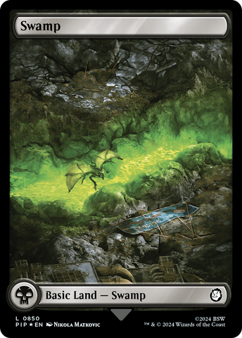 Swamp (0850) (Surge Foil) [Fallout] - Destination Retro