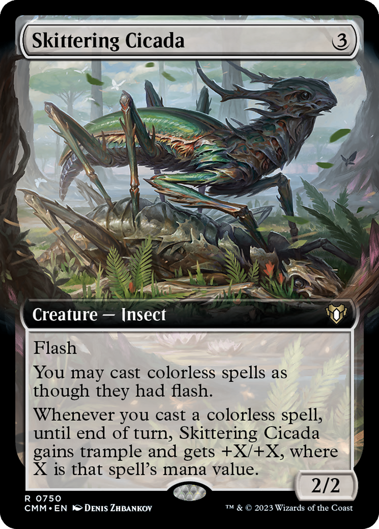 Skittering Cicada (Extended Art) [Commander Masters] - Destination Retro