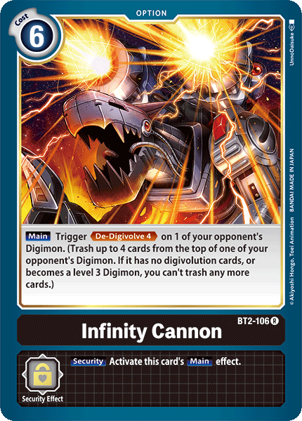 Infinity Cannon [BT2-106] [Release Special Booster Ver.1.0] - Destination Retro