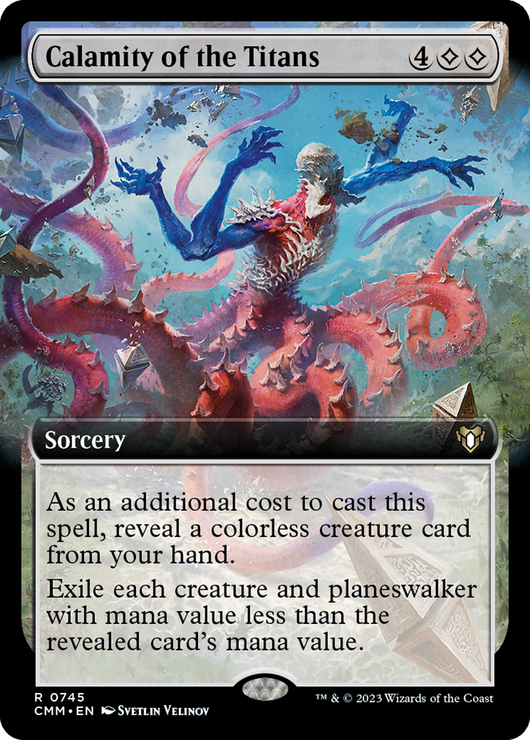 Calamity of the Titans (Extended Art) [Commander Masters] - Destination Retro