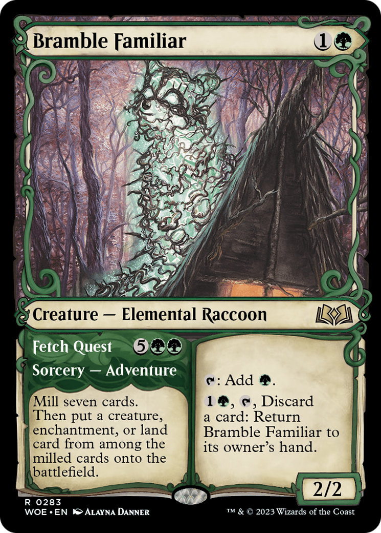 Bramble Familiar // Fetch Quest (Showcase) [Wilds of Eldraine] - Destination Retro